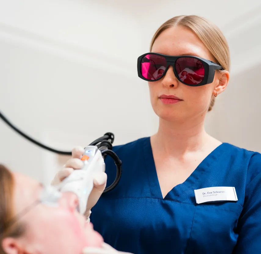 Gefäßerweiterungen und Rötungen mit Gefäßlaser in Hamburg entfernen